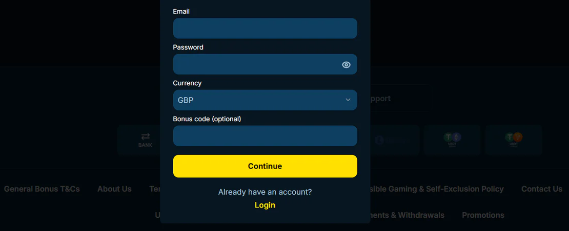 turbosven casino create an account